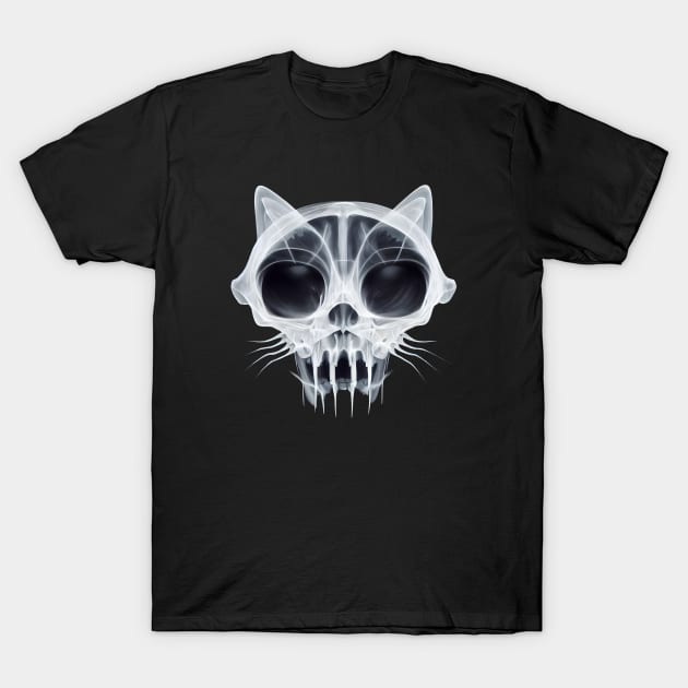 Skeleton of a cat in x-rays. T-Shirt by RulizGi